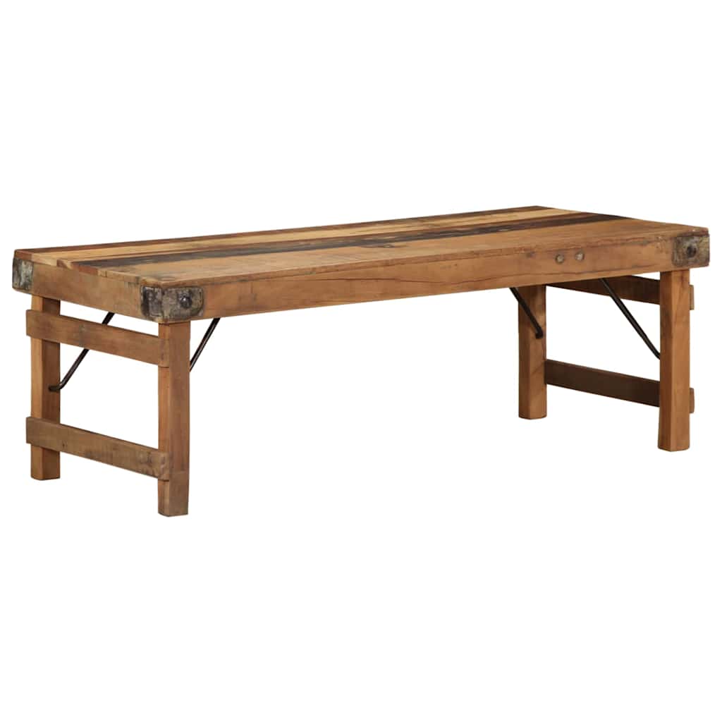 Coffee Table Brown Solid Reclaim Wood