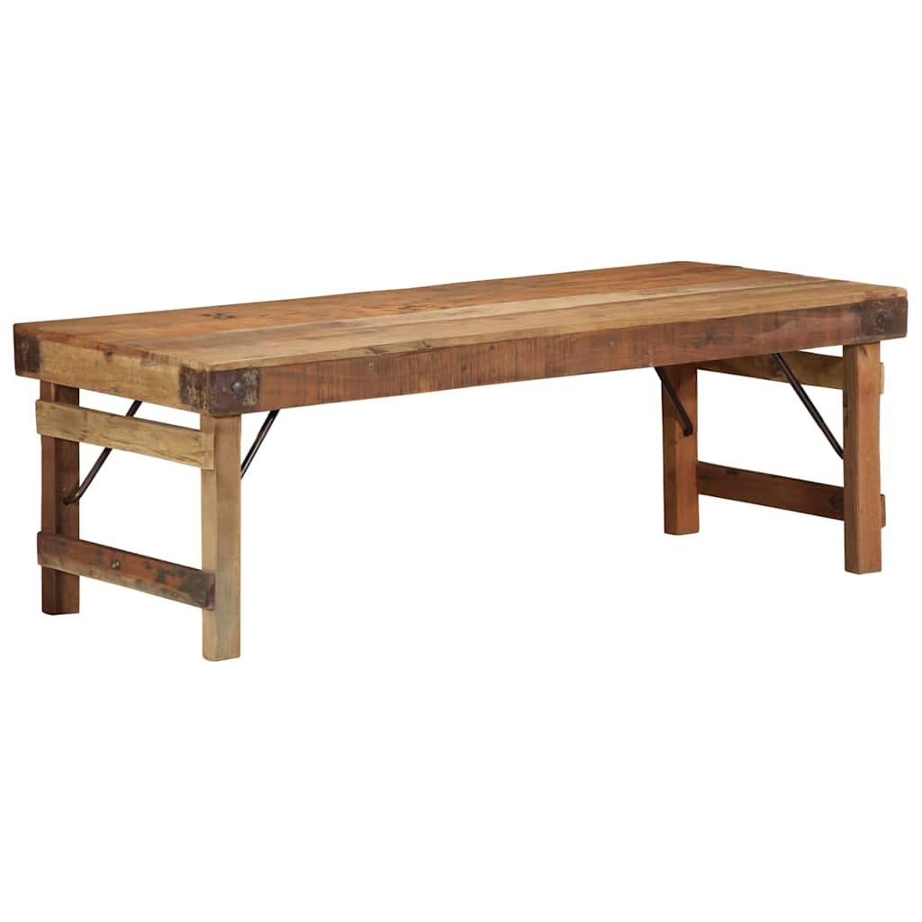 Coffee Table Brown Solid Reclaim Wood