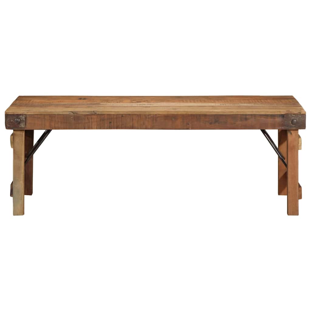 Coffee Table Brown Solid Reclaim Wood