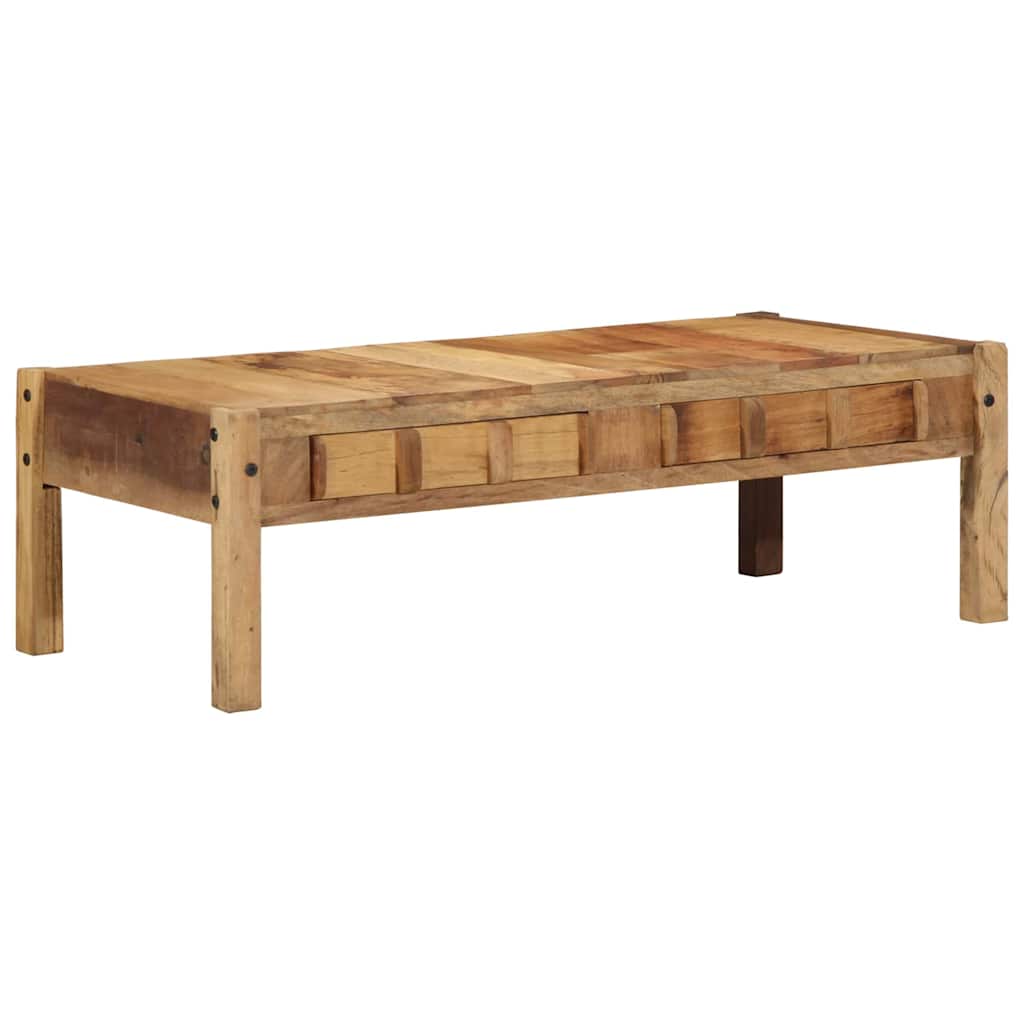 Coffee Table Solid Reclaimed Wood Brown Rustic Living Room Furniture 110cm 110 c