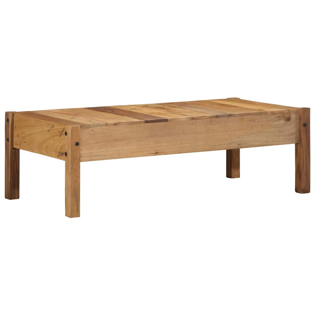 Coffee Table Solid Reclaimed Wood Brown Rustic Living Room Furniture 110cm 110 c