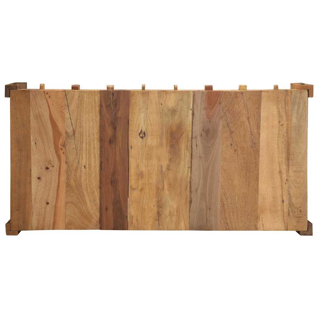 Coffee Table Solid Reclaimed Wood Brown Rustic Living Room Furniture 110cm 110 c
