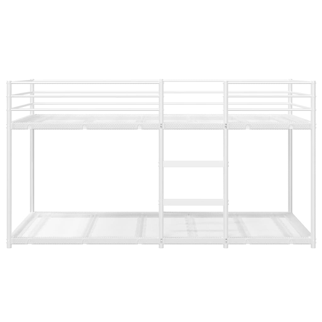 Bed Frame Bunk Without Mattress White Steel mesh fabric 75 x 190 cm 90 x 200 cm