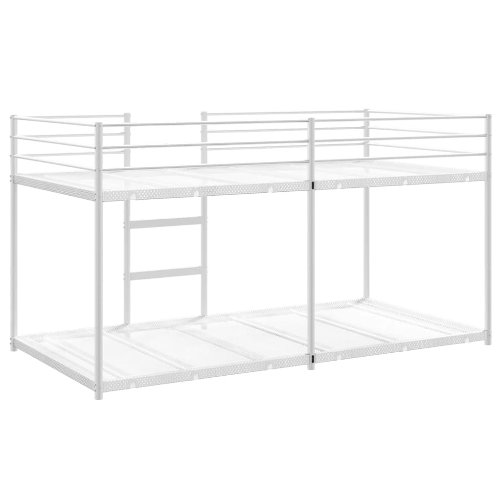 Bed Frame Bunk Without Mattress White Steel mesh fabric 75 x 190 cm 90 x 200 cm
