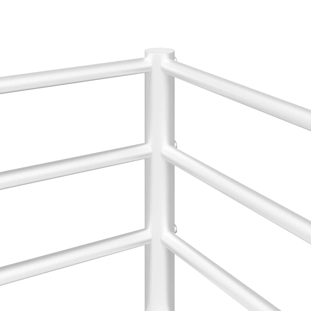 Bed Frame Bunk Without Mattress White Steel mesh fabric 75 x 190 cm 90 x 200 cm