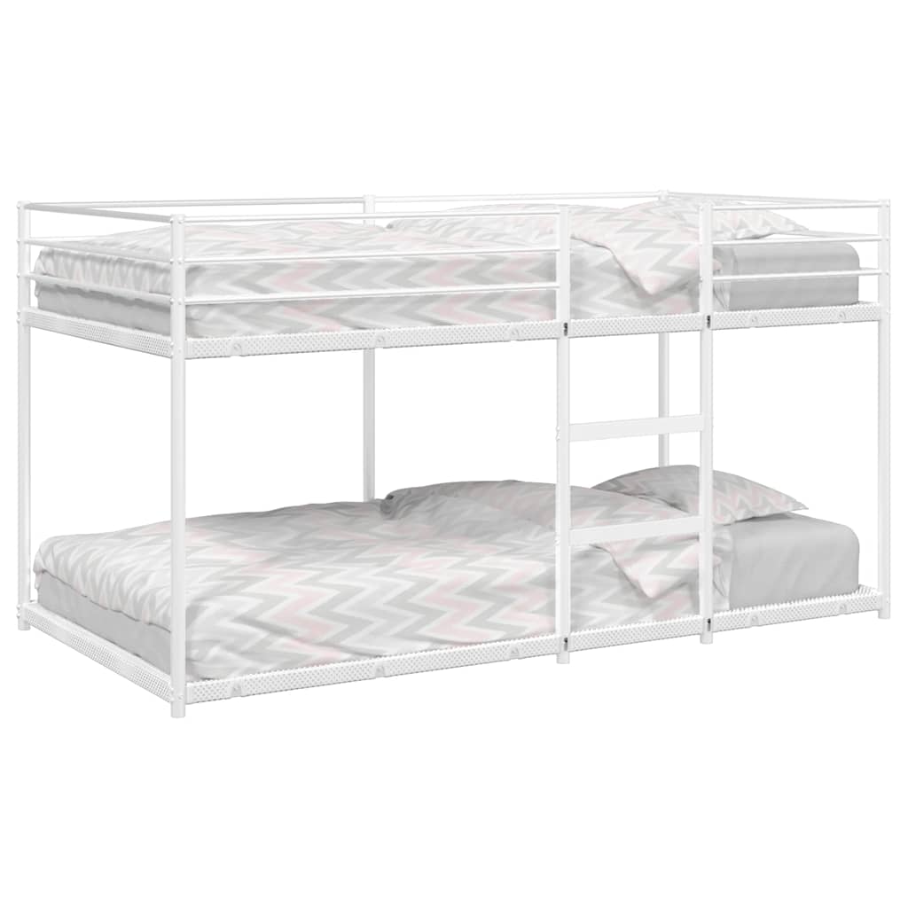 Bed Frame Bunk Without Mattress White Steel mesh fabric 75 x 190 cm 90 x 200 cm