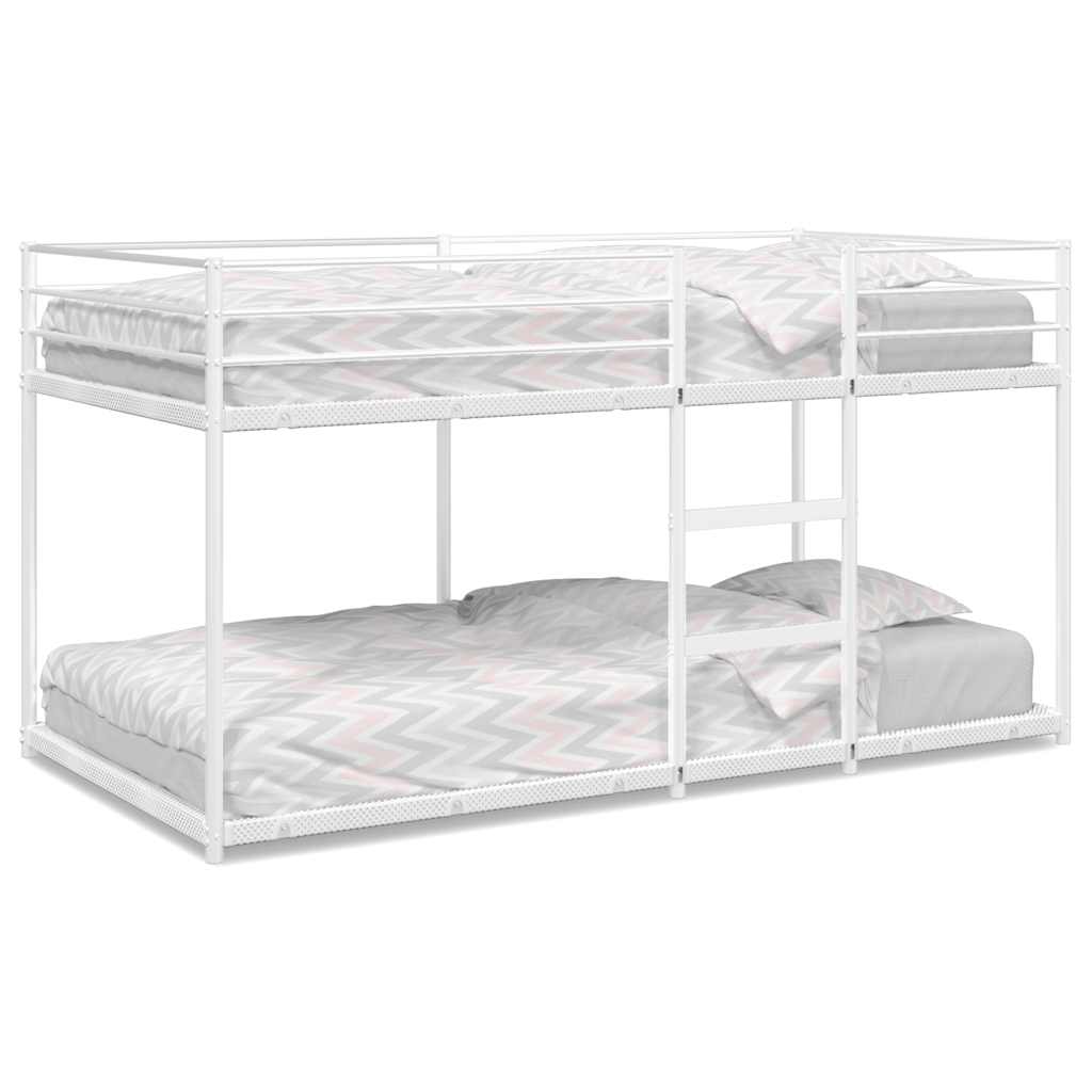 Bed Frame Bunk Without Mattress White Steel mesh fabric 75 x 190 cm 90 x 200 cm