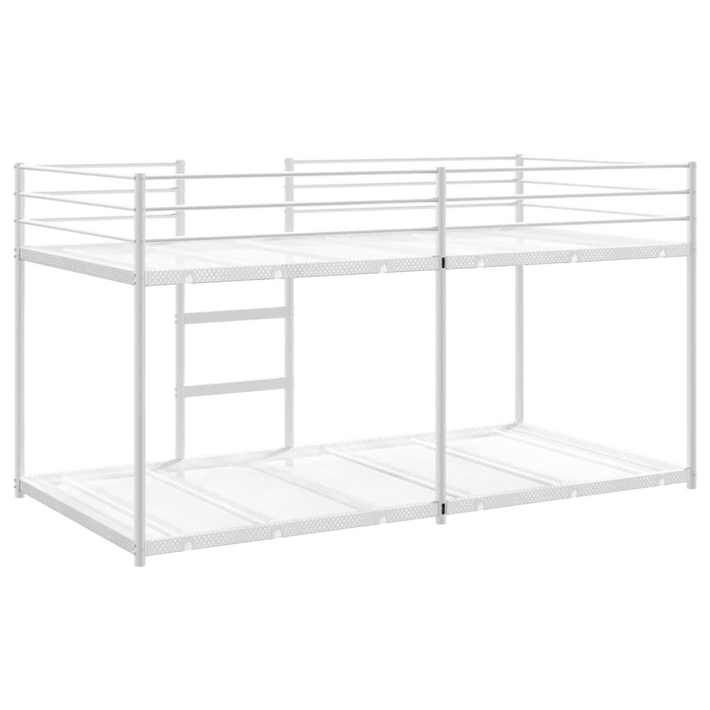 Bed Frame Bunk Without Mattress White Steel mesh fabric 75 x 190 cm 90 x 200 cm