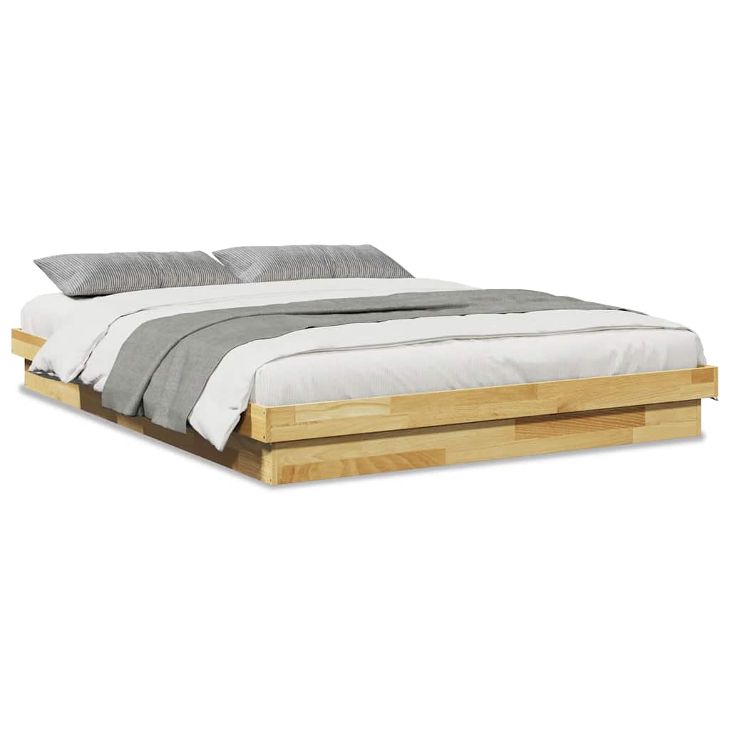 Bed Frame Without Mattress Solid Wood Oak 120 x 200 cm 90 x 190 cm 100 x 200 cm