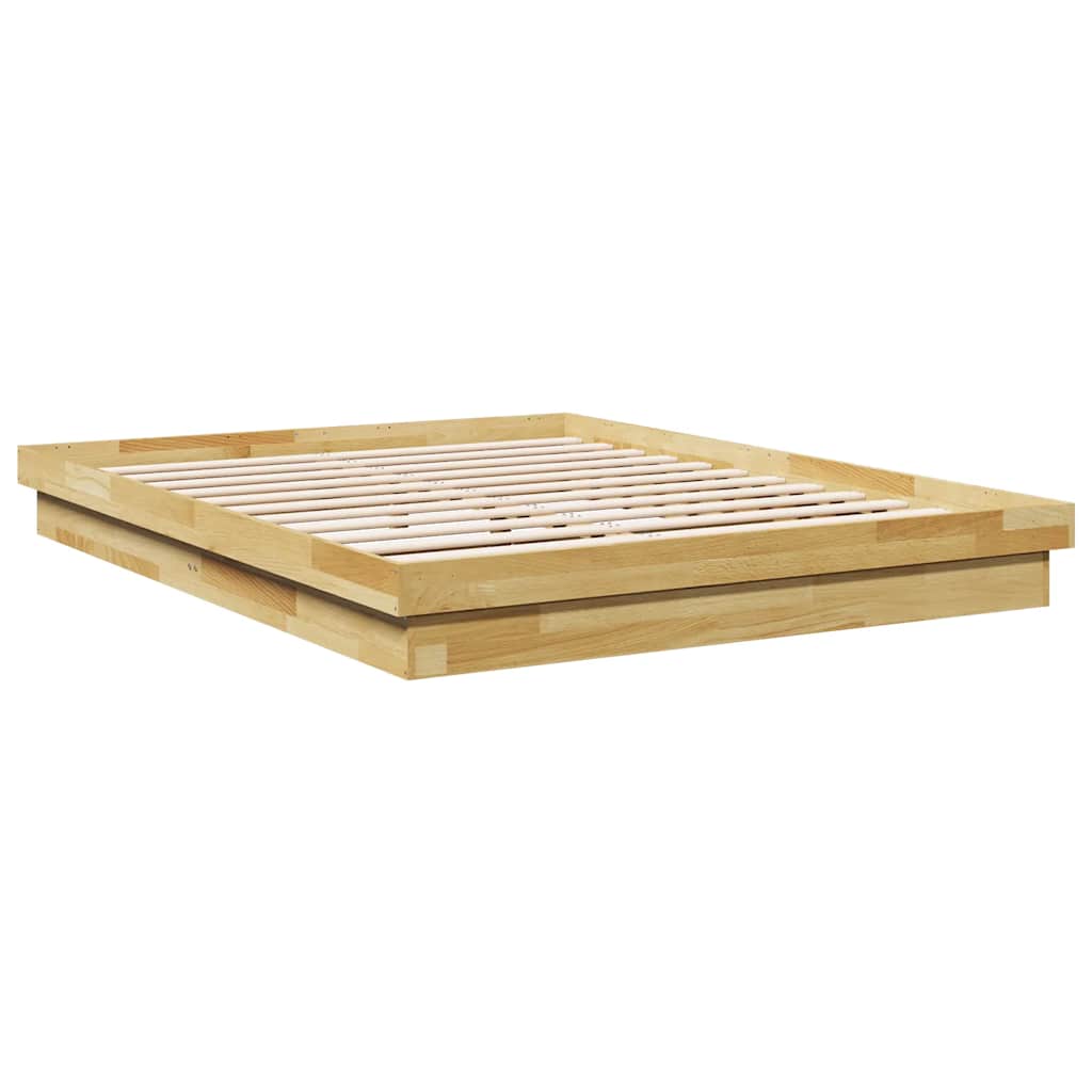 Bed Frame Without Mattress Solid Wood Oak 120 x 200 cm 90 x 190 cm 100 x 200 cm