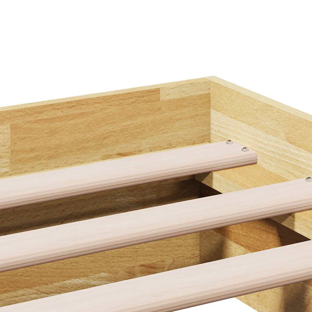 Bed Frame Without Mattress Solid Wood Oak 120 x 200 cm 90 x 190 cm 100 x 200 cm