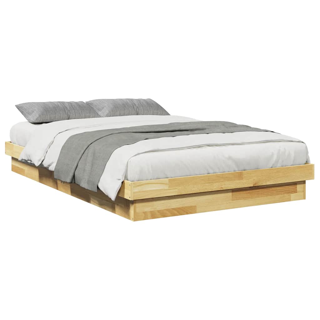 Bed Frame Without Mattress Solid Wood Oak 120 x 200 cm 90 x 190 cm 100 x 200 cm
