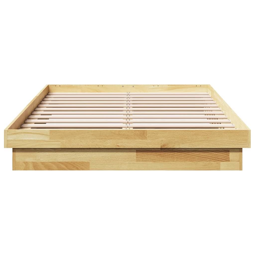 Bed Frame Without Mattress Solid Wood Oak 120 x 200 cm 90 x 190 cm 100 x 200 cm