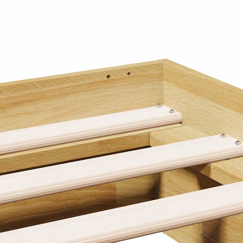 Bed Frame Without Mattress Solid Wood Oak 120 x 200 cm 90 x 190 cm 100 x 200 cm
