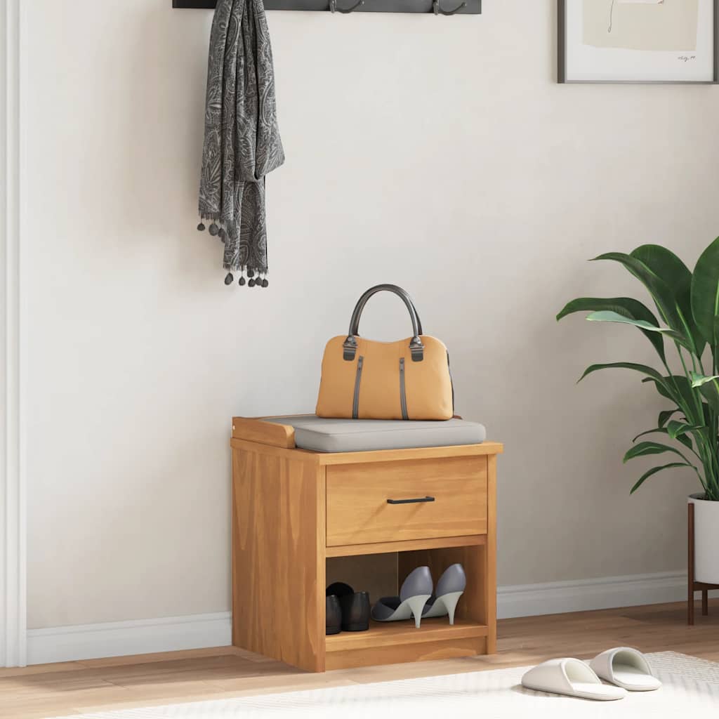 Hallway Bench Sandnes 45X40X50 Cm Solid Wood Pine