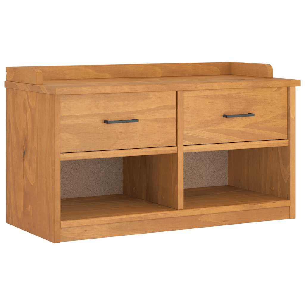 Storage & Entryway Benches Hallway Bench Sandnes 87X40X50 Cm Solid 2 Drawers