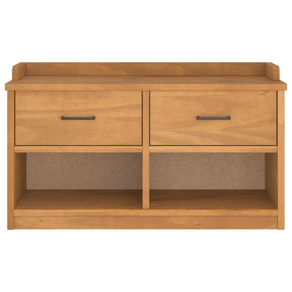 Storage & Entryway Benches Hallway Bench Sandnes 87X40X50 Cm Solid 2 Drawers