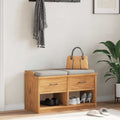 Storage & Entryway Benches Hallway Bench Sandnes 87X40X50 Cm Solid 2 Drawers