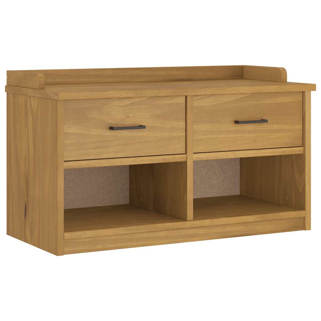 Storage & Entryway Benches Hallway Bench Sandnes 87X40X50 Cm Solid 2 Drawers