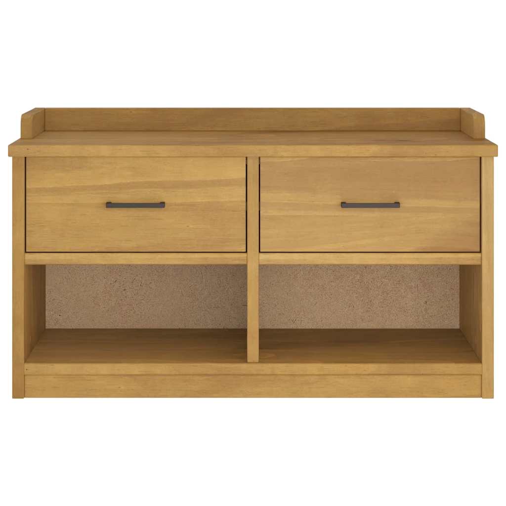 Storage & Entryway Benches Hallway Bench Sandnes 87X40X50 Cm Solid 2 Drawers