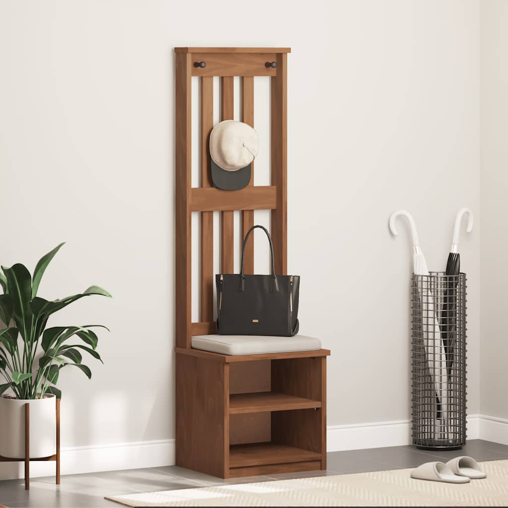 Hall Tree Sandnes 45X40X159.5 Cm Solid Wood Pine