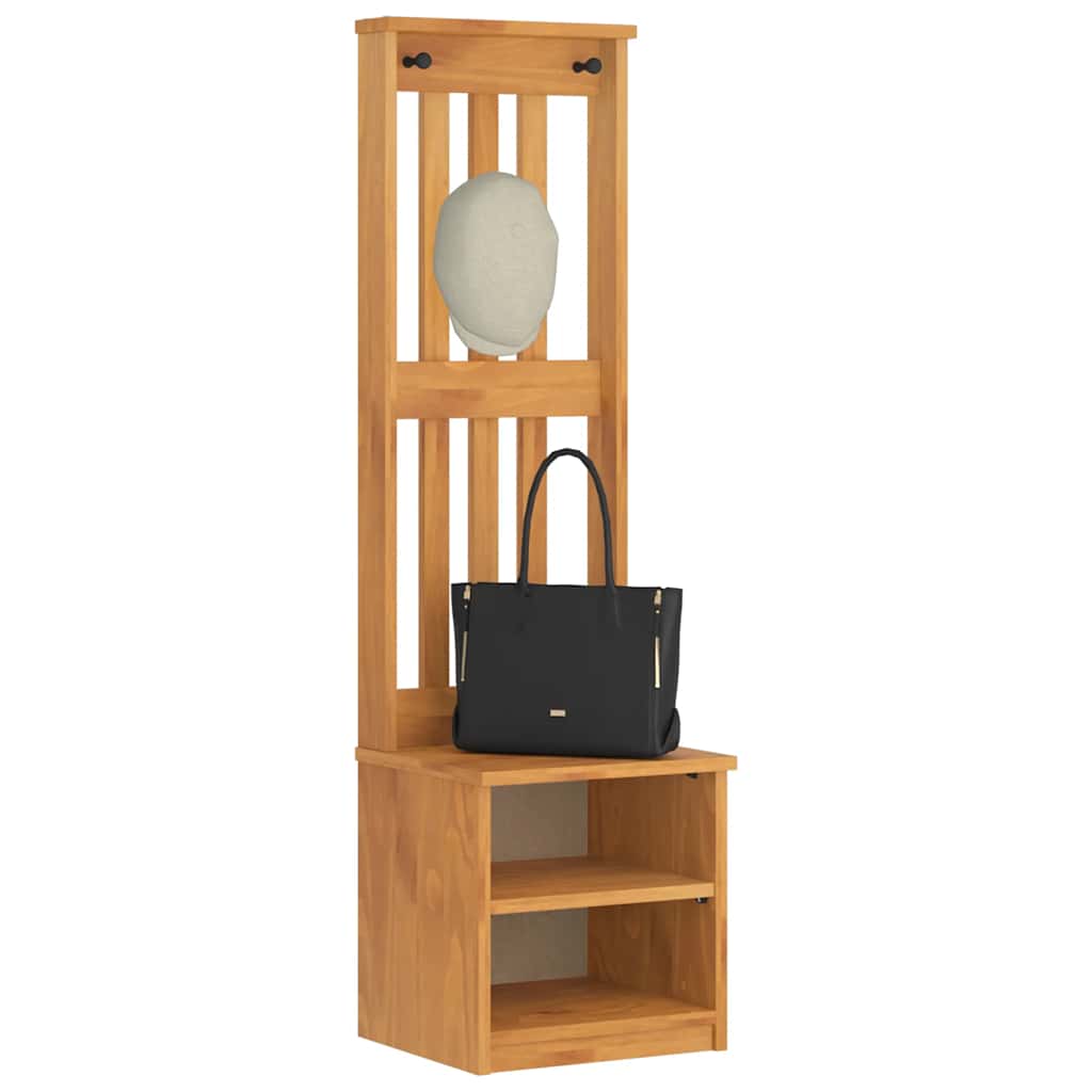 Hall Tree Sandnes 45X40X159.5 Cm Solid Wood Pine