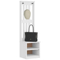 Hall Tree Sandnes 45X40X159.5 Cm Solid Wood Pine