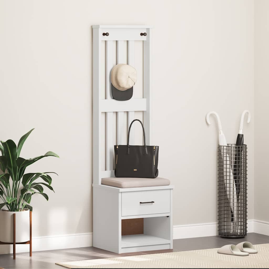 Hall Tree Sandnes 45X40X159.5 Cm Solid Wood Pine