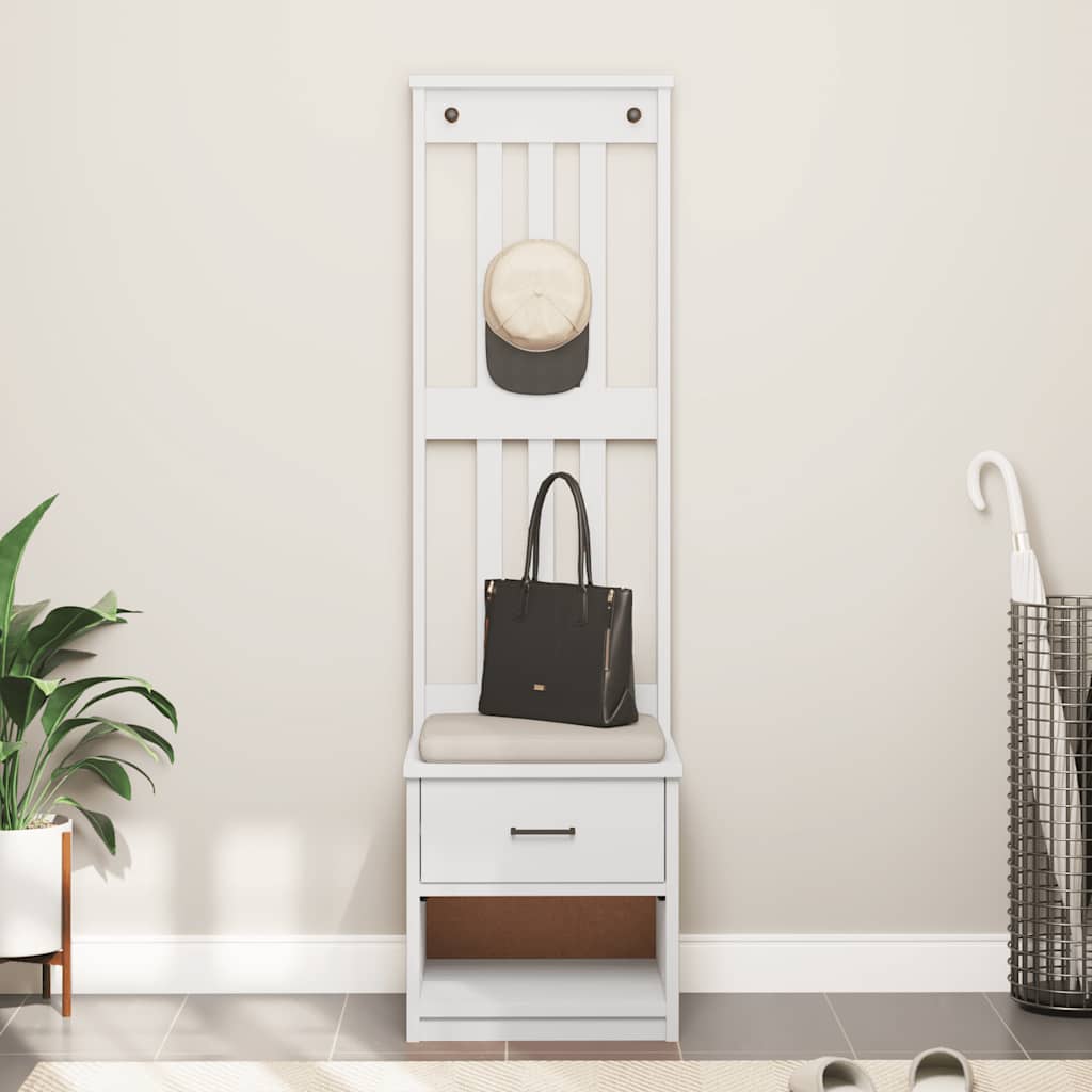 Hall Tree Sandnes 45X40X159.5 Cm Solid Wood Pine