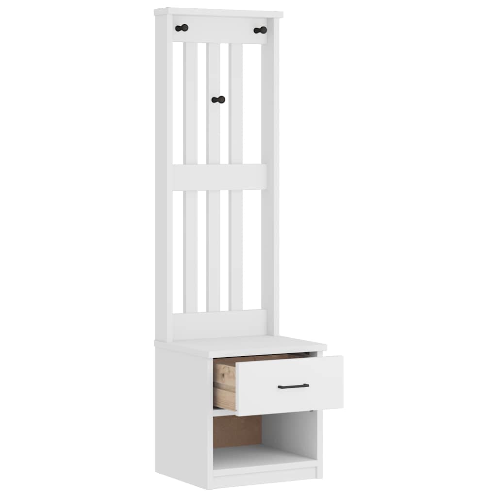 Hall Tree Sandnes 45X40X159.5 Cm Solid Wood Pine