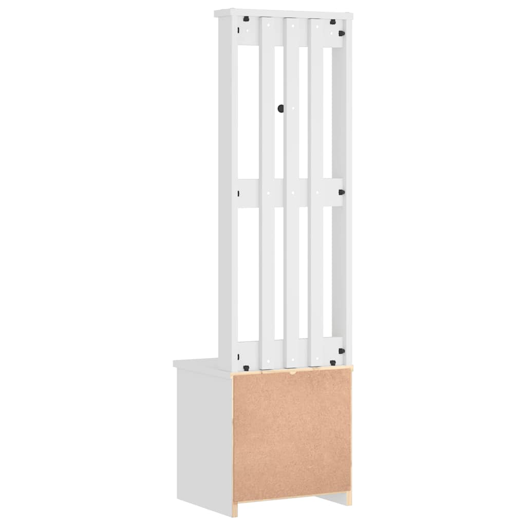 Hall Tree Sandnes 45X40X159.5 Cm Solid Wood Pine