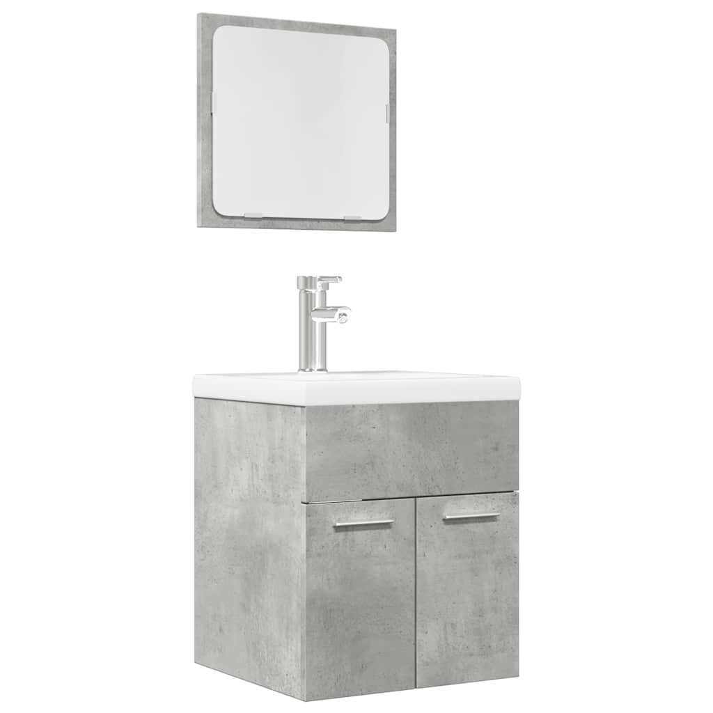 2 Piece Bathroom Furniture Set Engineered Wood