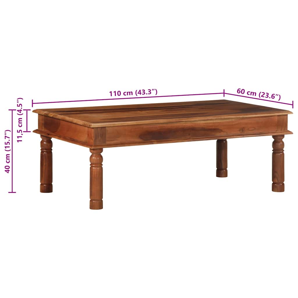 Coffee Table Solid Wood Acacia