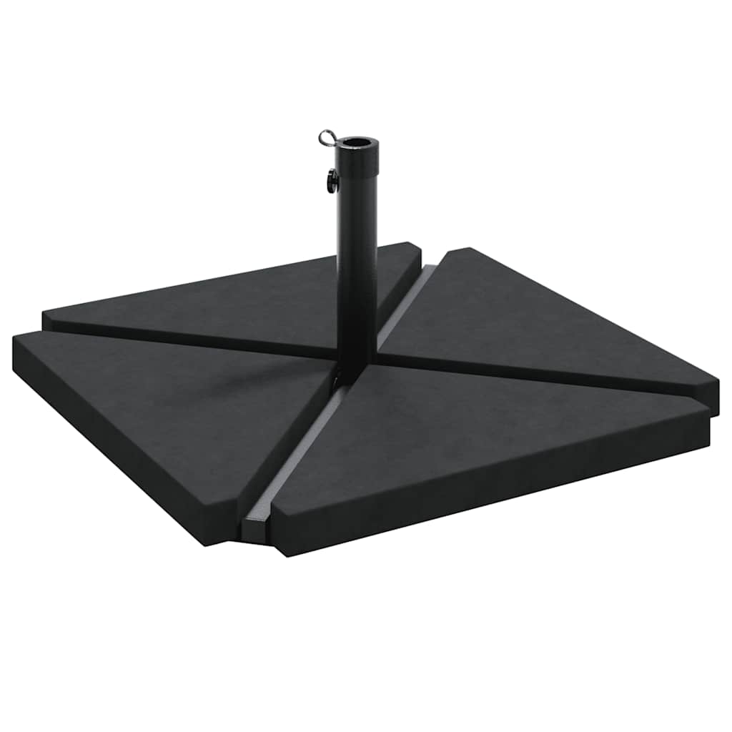 5 Piece Garden Parasol Base Set Granite And Steel