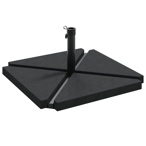 5 Piece Garden Parasol Base Set Granite And Steel