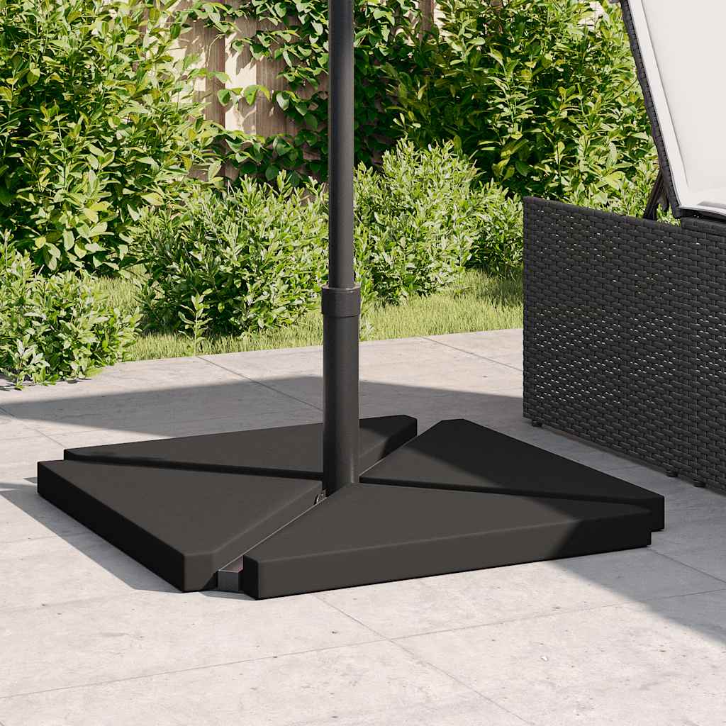 5 Piece Garden Parasol Base Set Granite And Steel
