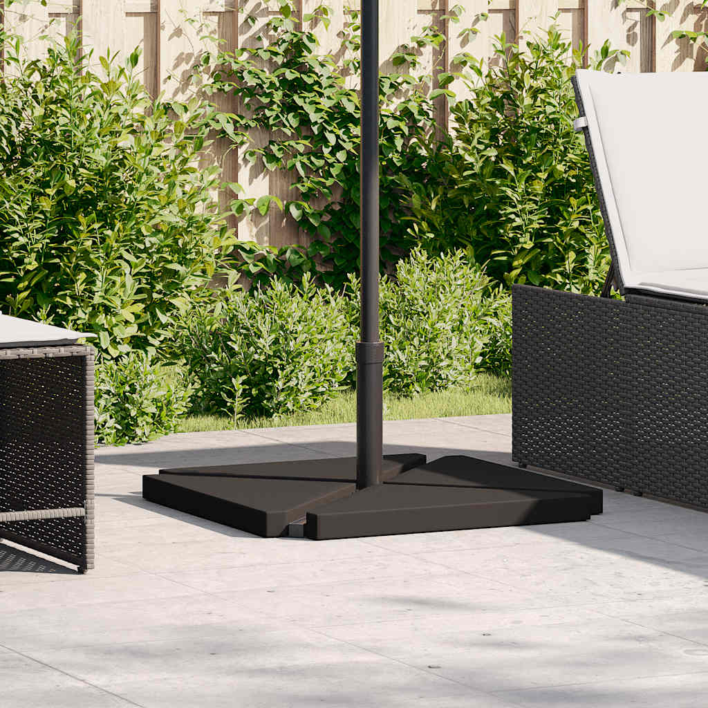 5 Piece Garden Parasol Base Set Granite And Steel