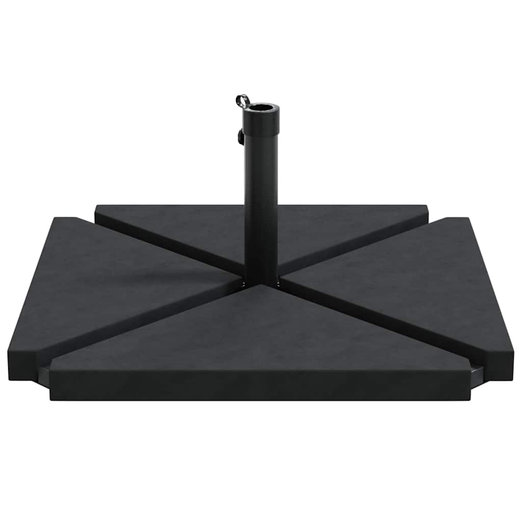 5 Piece Garden Parasol Base Set Granite And Steel