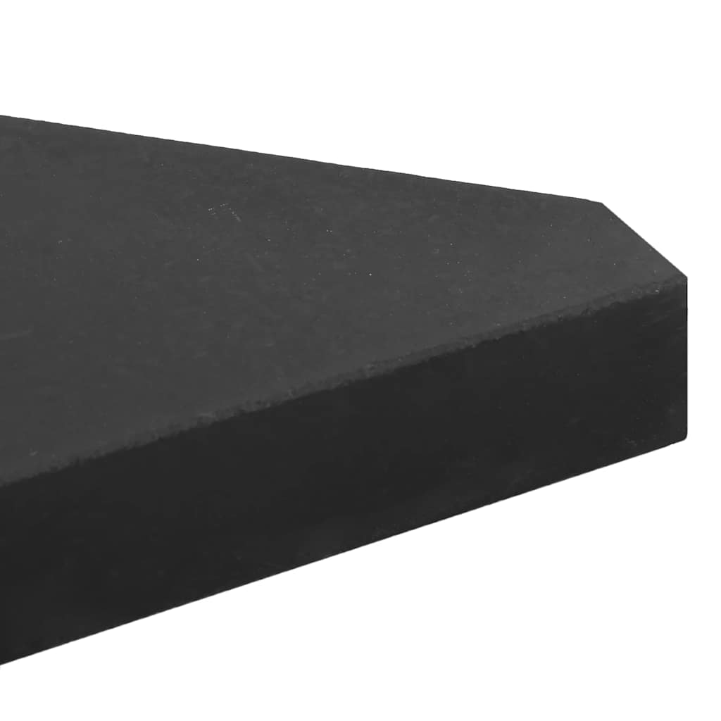5 Piece Garden Parasol Base Set Granite And Steel