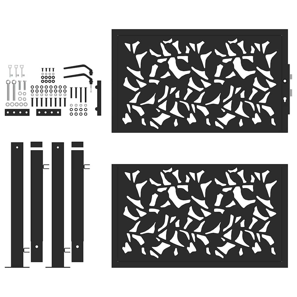 Garden Gate Black Steel