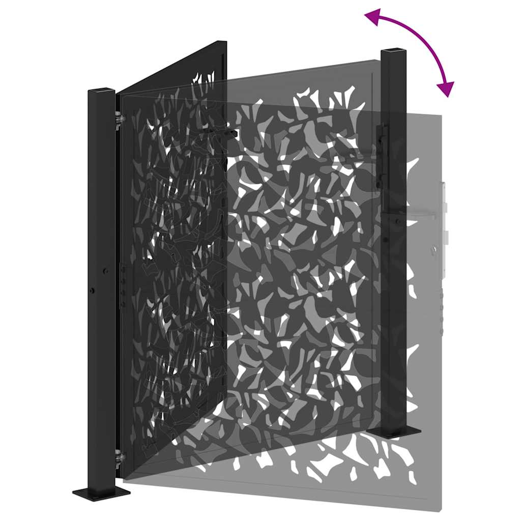 Garden Gate Black Steel