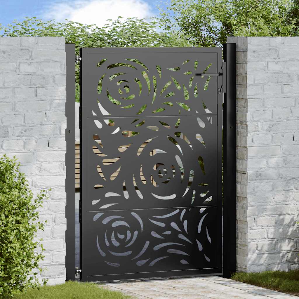 Garden Gate Black Steel