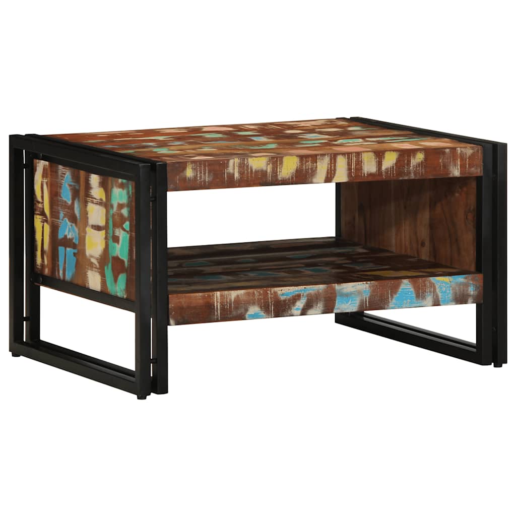 Coffee Table Multicolour 70X50X38 Cm Solid Wood Reclaimed