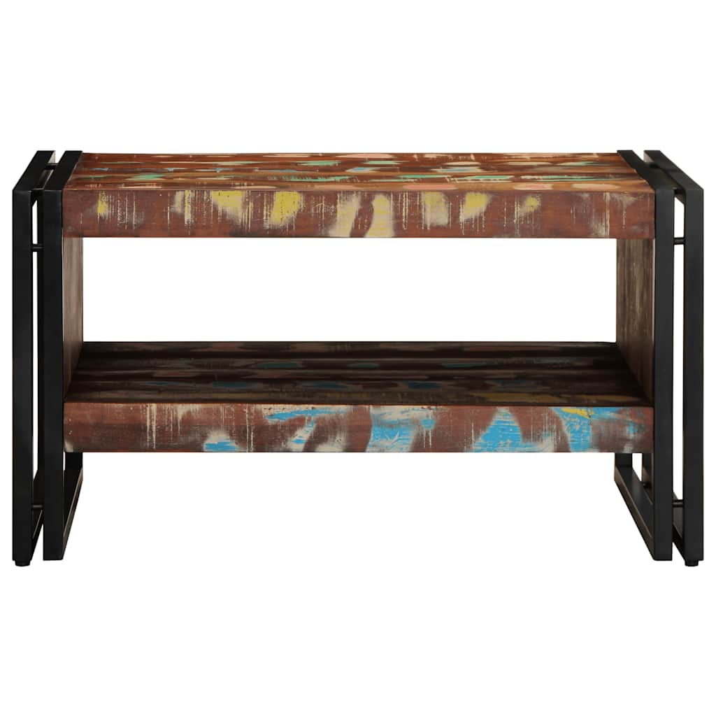 Coffee Table Multicolour 70X50X38 Cm Solid Wood Reclaimed