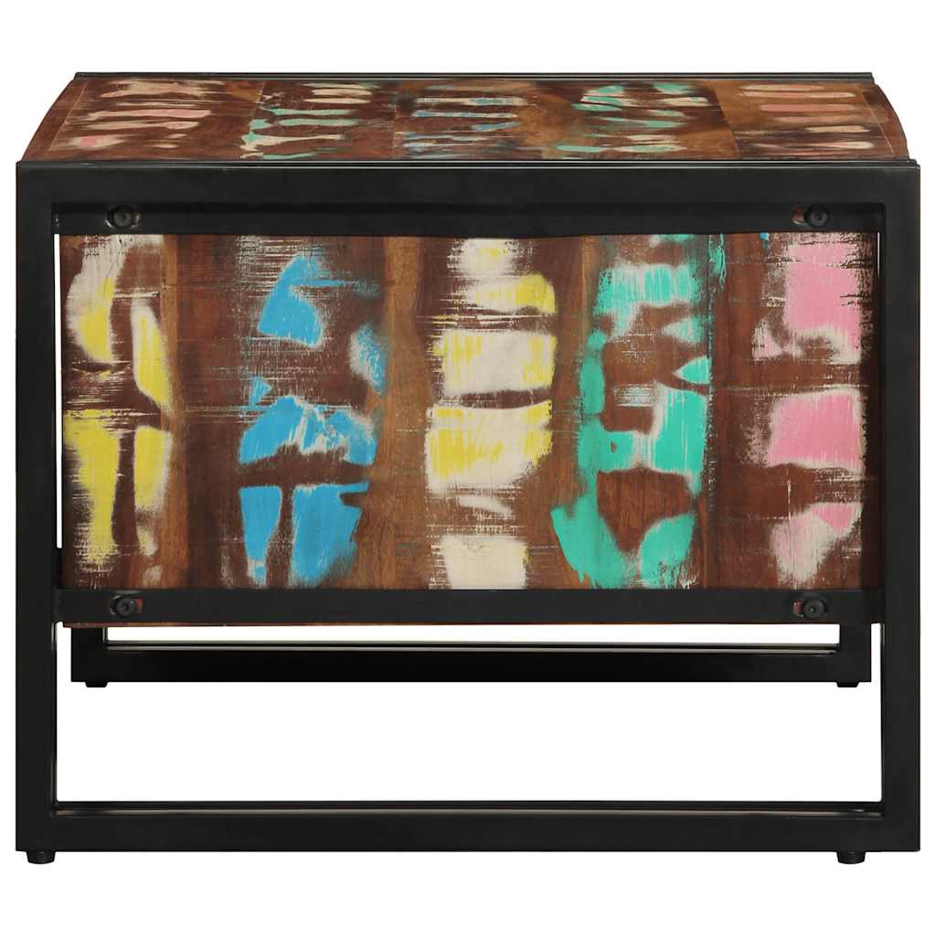 Coffee Table Multicolour 70X50X38 Cm Solid Wood Reclaimed
