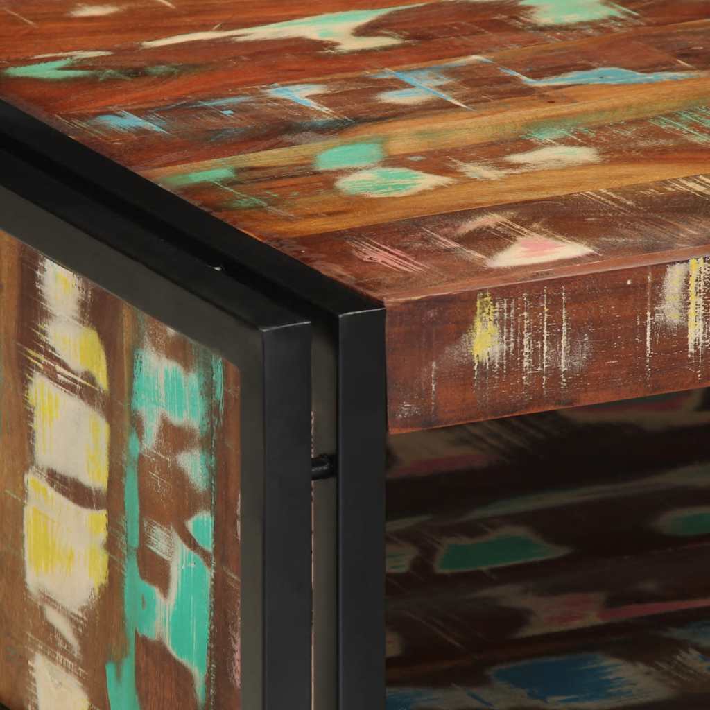 Coffee Table Multicolour 70X50X38 Cm Solid Wood Reclaimed