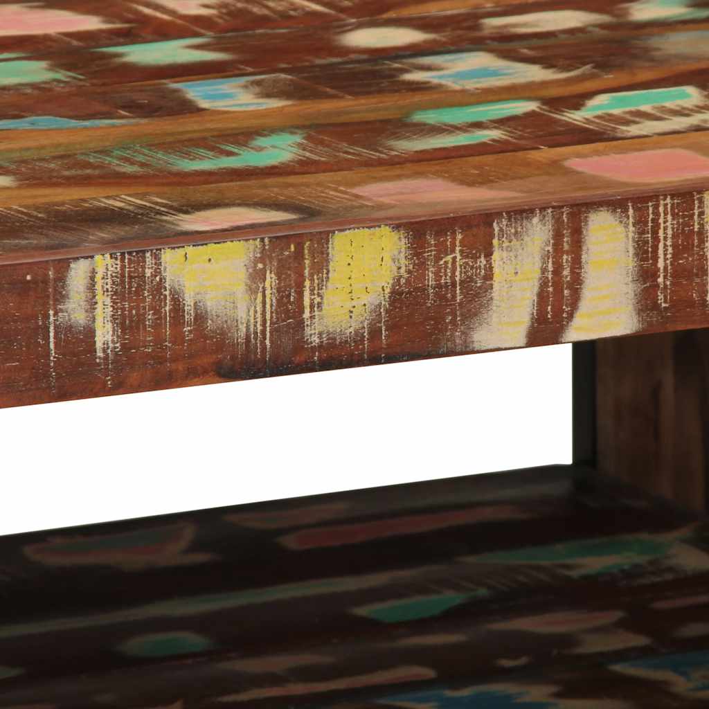 Coffee Table Multicolour 70X50X38 Cm Solid Wood Reclaimed