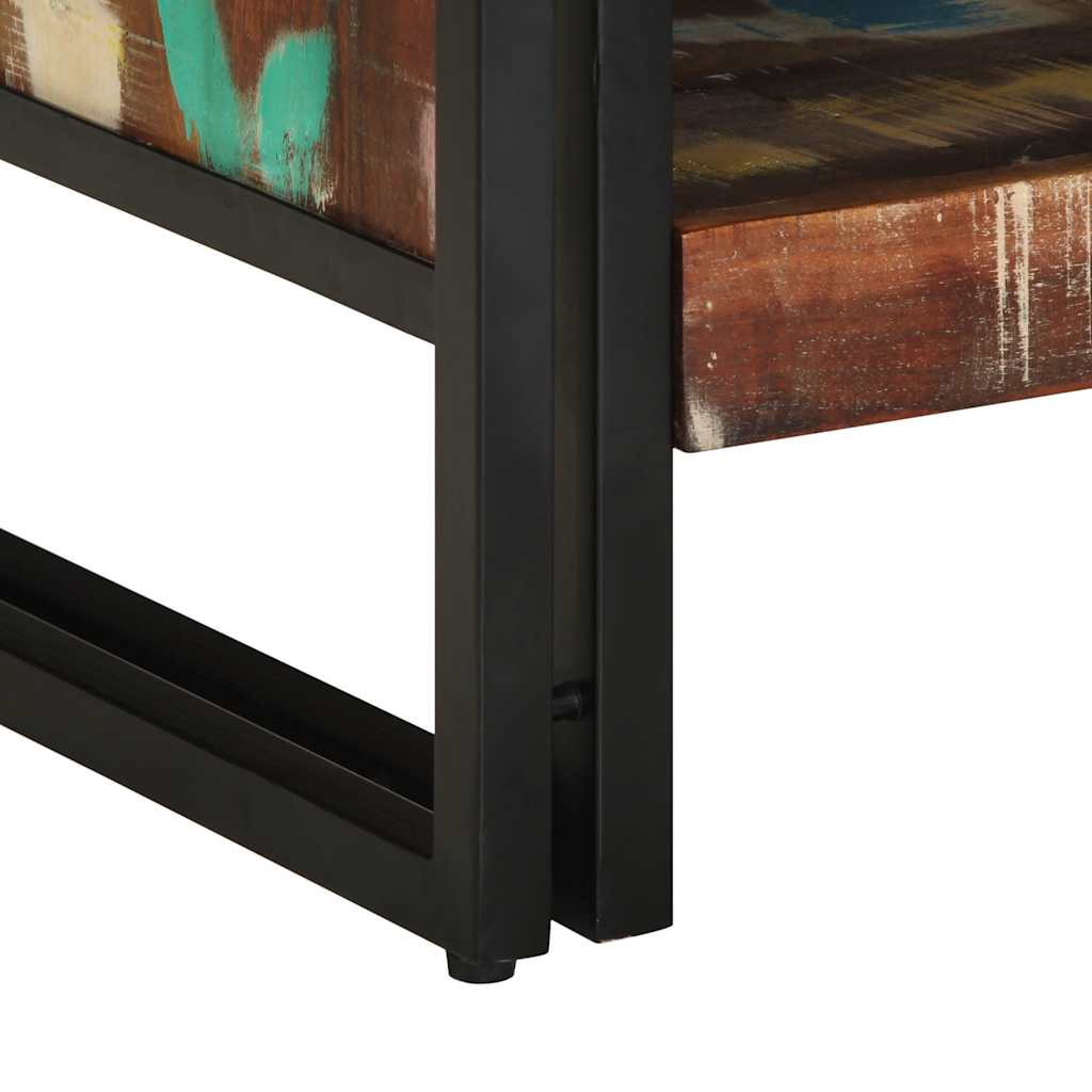 Coffee Table Multicolour 70X50X38 Cm Solid Wood Reclaimed