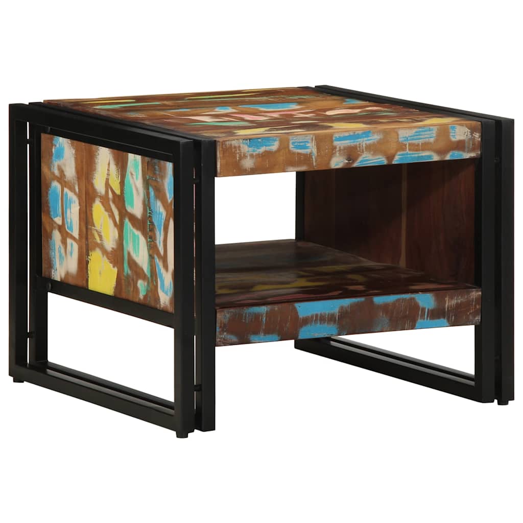 Coffee Table Multicolour 70X50X38 Cm Solid Wood Reclaimed