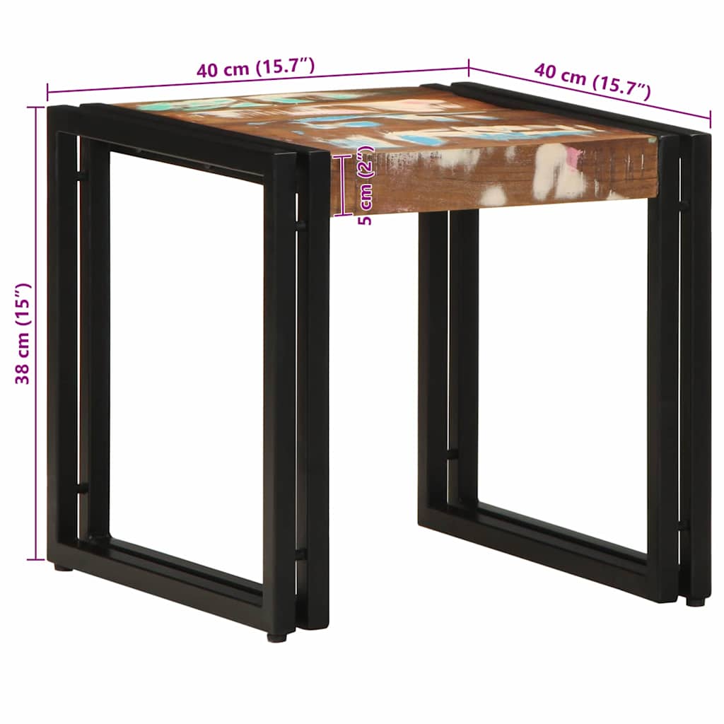 Coffee Table Multicolour Solid Reclaim Wood